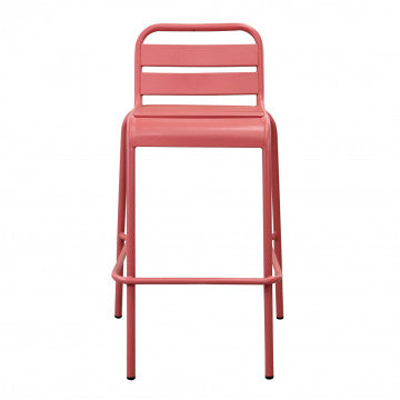 Sgabello alto in acciaio con trattamento antiruggine, 50x51x95 cm