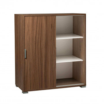Mobiletto 2 ante scorrevoli in truciolare bilaminato marrone 75x38x85cm
