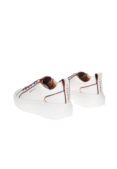 Sneaker Donna Stone High Alexander Smith In Pelle Con Lacci Sottopiede Imbottito Fondo Gomma Con Para Alta 5 Cm