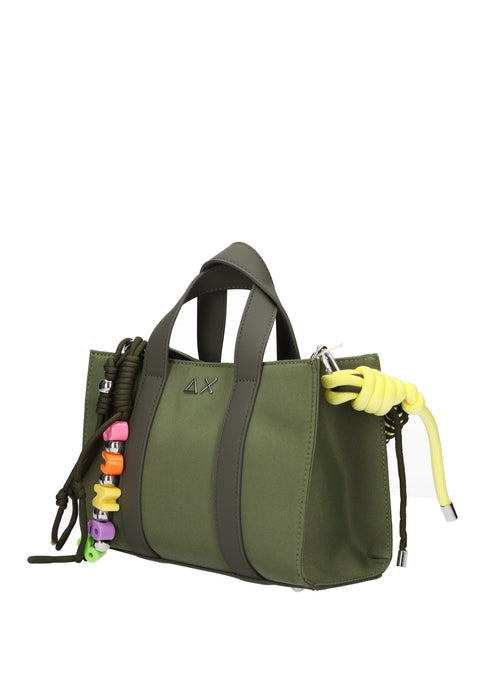 Borsa A Mano Mini Bar Everyday SUN68 In Tessuto Resistente Con Chiusura Magnetica E Tracolla Charm Colorata 23x17x11 Cm