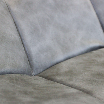 Poltrona struttura metallo seduta schienale ecopelle grigia 59x51x82cm