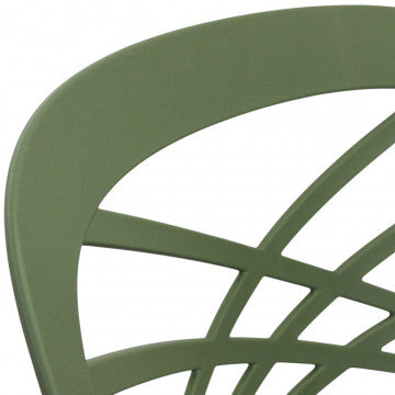 Sedia Harmonie Polipropilene Verde Impilabile 80,5h