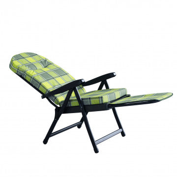 Sdraio carrello in acciaio e tessuto multicolor verde grigio 14,8 kg