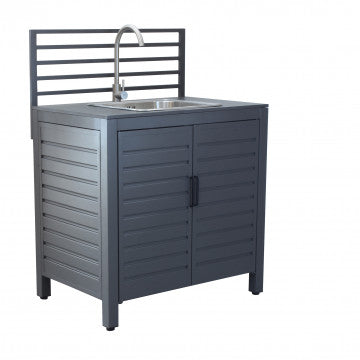 Modulo cucina con lavello struttura alluminio verniciato 90x62x125 cm