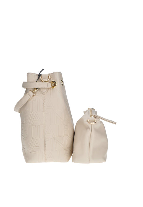 Valentino Bags Sacca Pansy Ecopelle Con Pochette Interna e Due Tracolle Tessuto ed Ecopelle Dimensioni 32x25x13 cm