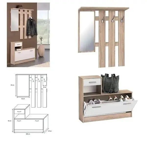 MOBILE INGRESSO SCARP.CANAD./WHITE Scarpiere e organizer per scarpe Store   
