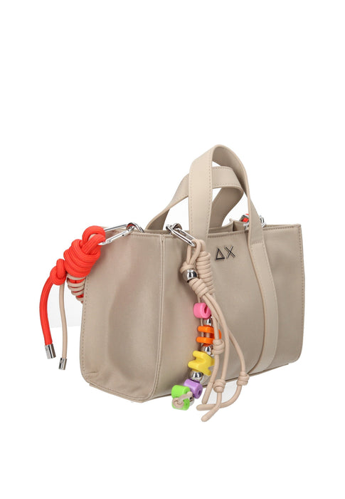 Borsa A Mano Mini Bar Everyday SUN68 In Tessuto Resistente Con Chiusura Magnetica E Tracolla Charm Colorata 23x17x11 Cm