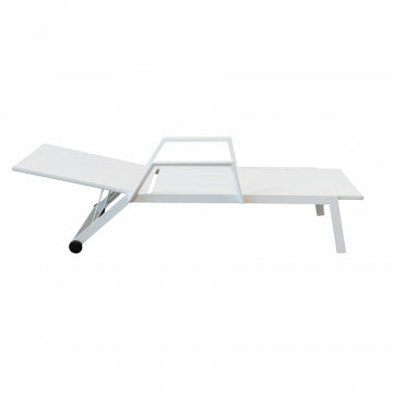 Lettino impilabile struttura alluminio verniciato textilene 195x72x53 cm