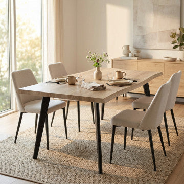 Tavolo piano MDF melaminico 160x90 cm struttura metallo altezza 75