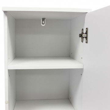 Mobile colonna in legno e acciaio bianco, 28,5x28x173 cm, 18,2 kg