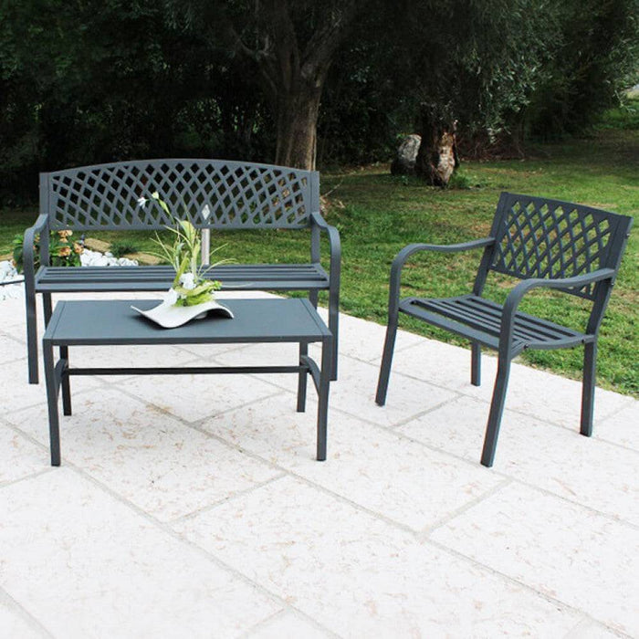 Poltrona Montreal Acciaio Antracite 60x56x85h cm