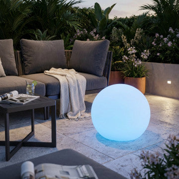 Sfera luminosa diametro 70 cm con LED RGB multicolor e ricarica solare