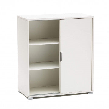 Mobiletto 2 ante scorrevoli bianche in truciolare bilaminato 75x38x85 cm