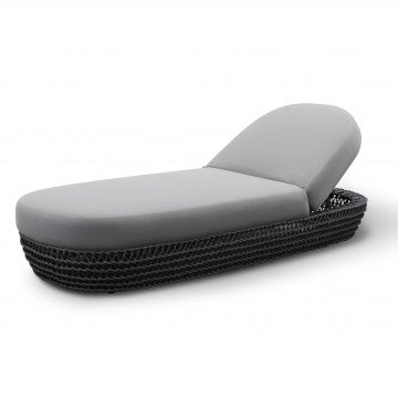 Lettino in alluminio con corde 8 mm, 82x205x36 cm, grigio