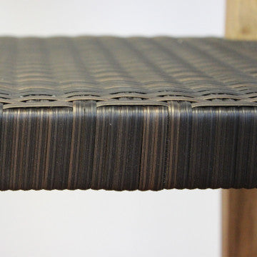 Sedia impilabile in teak e corda, 55x55x88 cm, peso 11 kg