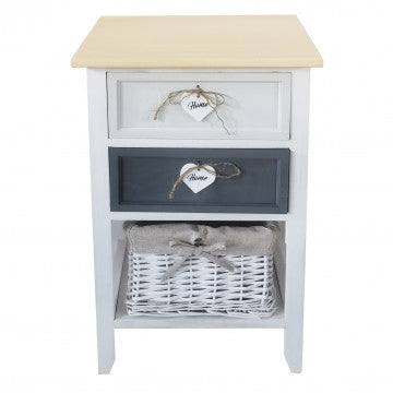 Mobiletto in legno con 3 cassetti, dimensioni 35x28x62 cm