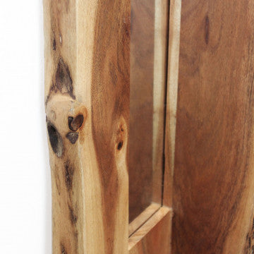 Mensola in legno acacia marrone dimensioni 120x22x38 cm