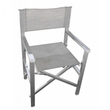 Sedia reclinabile in textilene e alluminio anodizzato, portata 100 kg