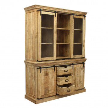 Mobile in legno mango con 4 ante e 3 cassetti 150x50x200 cm
