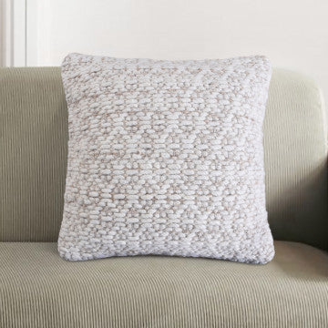 Cuscino quadrato in cotone e lana, dimensioni 45x45 cm, altezza 8 cm