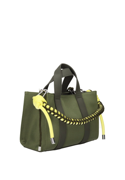 Borsa A Mano Mini Bar Everyday SUN68 In Tessuto Resistente Con Chiusura Magnetica E Tracolla Charm Colorata 23x17x11 Cm