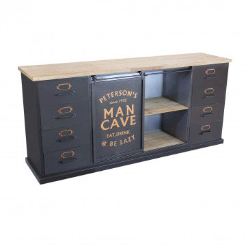 Mobile legno e acciaio dimensioni 164,5x40x74,5 cm peso 30 kg