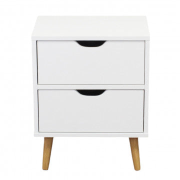 Comodino in legno con struttura massiccia, dimensioni 40x30x50,5 cm