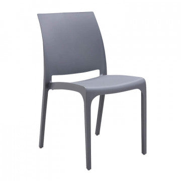 ESSEPI Sedia Volga In Polipropilene Bianca | Impilabile 54x46x81 Cm | Peso 3,5 Kg | Made In Italy | Per Interni Ed Esterni | Set Da 4