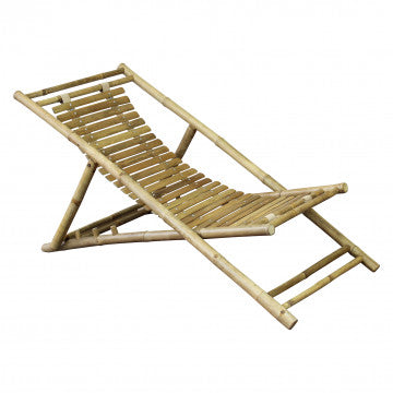 Sdraio dondolo in bamboo con struttura in legno marrone 117x60x68 cm