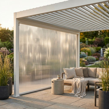 Laterale manuale in PVC per pergola bioclimatica 270 x 238 cm