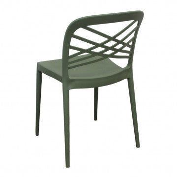Sedia Harmonie Polipropilene Verde Impilabile 80,5h