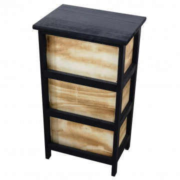 Mobiletto in legno con 3 cassetti, dimensioni 34x25x60,5 cm