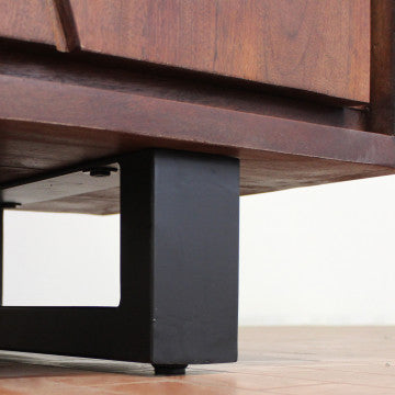 Mobile in acacia e metallo, dimensioni 180x45x80 cm, colore marrone