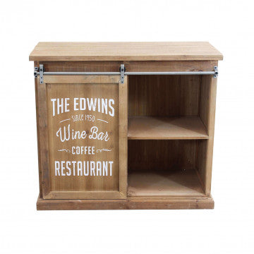 Mobile Ellery in metallo e legno, dimensioni 89x42,5x76,8 cm