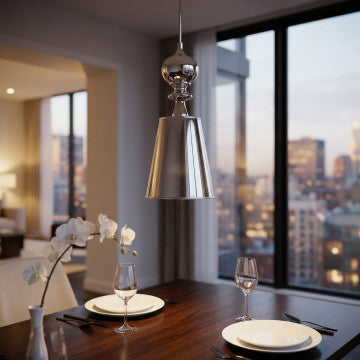 Lampada a soffitto in metallo grigio chiaro, dimensioni 16x16x45 cm