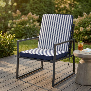 Cuscino sfoderabile in poliestere idrorepellente 95x44 cm spessore 4
