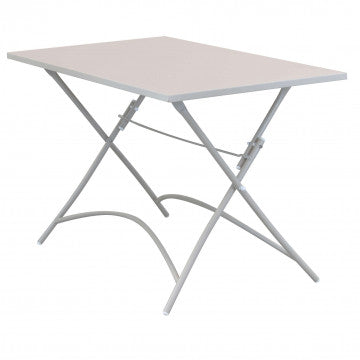 Tavolo pieghevole 110x70 cm in acciaio con trattamento antiruggine