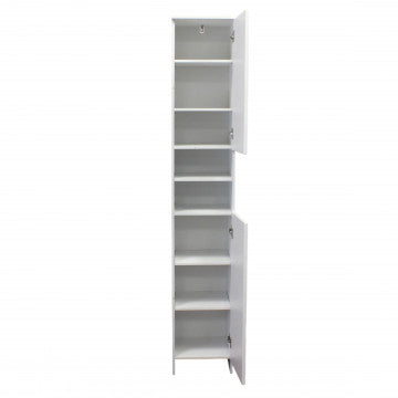 Mobile colonna in legno e acciaio bianco, 28,5x28x173 cm, 18,2 kg
