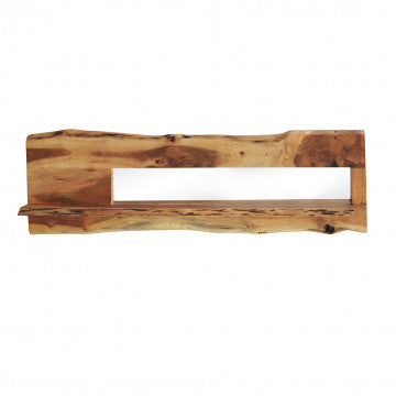 Mensola in legno acacia marrone dimensioni 120x22x38 cm