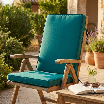 Cuscino rettangolare sfoderabile in poliestere idrorepellente 40x90 cm