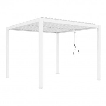 Pergola bioclimatica 3x3 in alluminio con lamelle orientabili