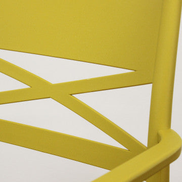 Poltrona impilabile in polipropilene, 4,8 kg, colore giallo