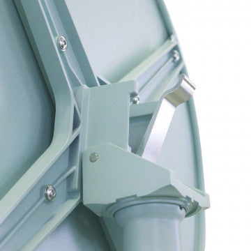 Zoom sul sistema di chiusura del Tavolo Vega ø 60 azzurro chiaro, pratico e resistente per ambienti outdoor.