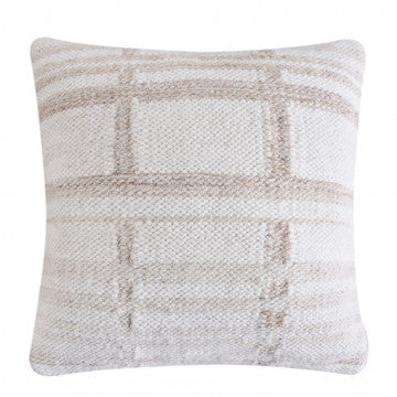 Cuscino quadrato in cotone e lana, dimensioni 45x45 cm, altezza 8 cm
