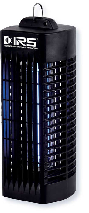 Zanzariera IRIS a torre con lampada elettrica 7W, struttura in plastica nera, protezione dagli insetti e illuminazione potente, SKU: ZANEL-5521