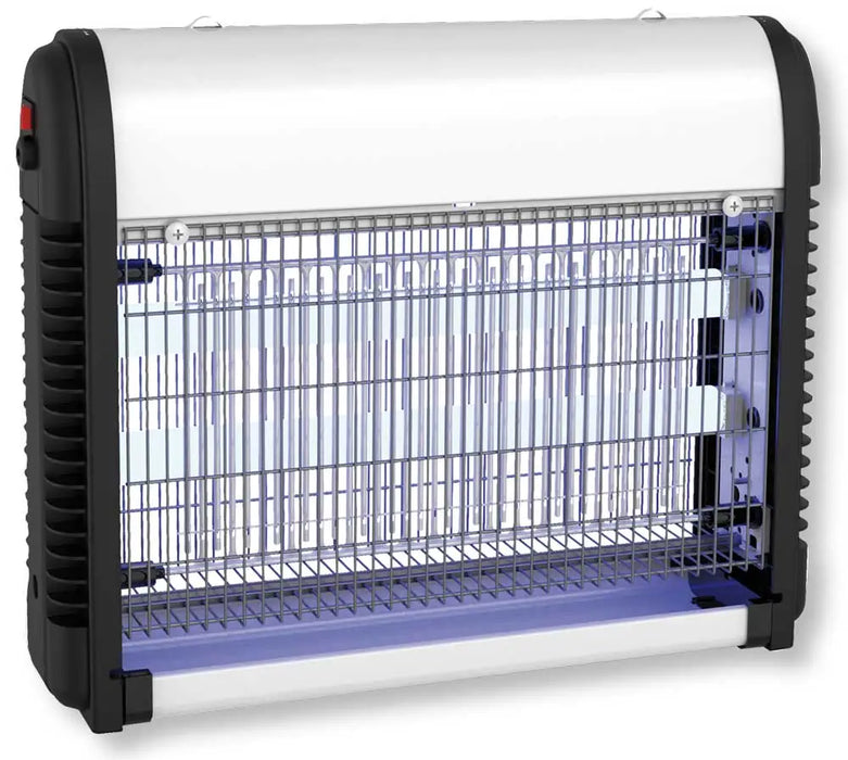 Zanzariera Elettrica ZanzaLed con Lampade 2x10W – Silenziosa, Struttura Protetta in Alluminio e ABS