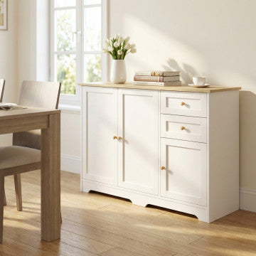 Mobile in legno bianco, 110x39,5x78,5 cm, peso 30,3 kg