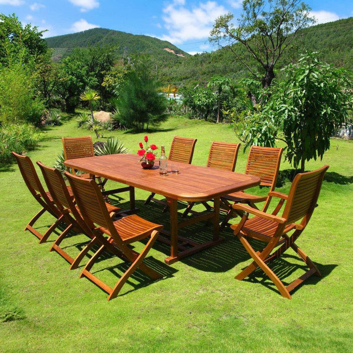 Tavolo Rettangolare Allungabile Acacia 180/240x100 cm