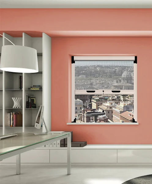 Zanzariera verticale finestra 80x160 cm ZanzaProf, alluminio marrone