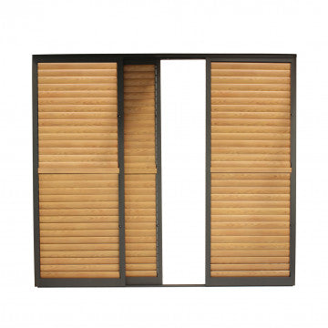 Laterale scorrevole con lamelle orientabili per pergola bioclimatica